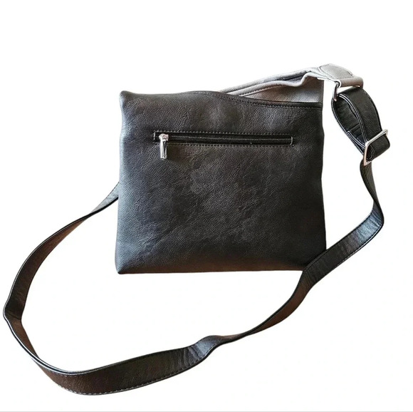 ESPE Gardenia Vegan Leather Boho Crossbody Hippie Messenger Bag. - Picture 5 of 8